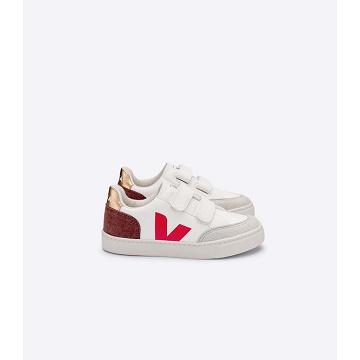 Veja V-12 CHROMEFREE Schoenen Kinderen White/Orange | NL 748LIS